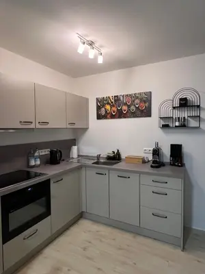 Küche/Küchenzeile in der Unterkunft Gemütliche Ferienwohnung mit Charme