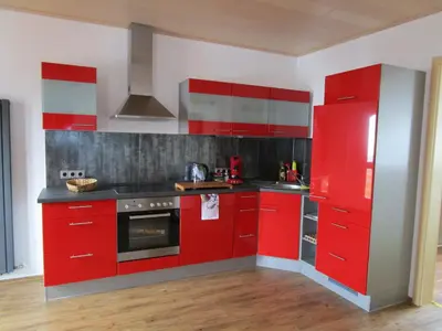 Küche/Küchenzeile in der Unterkunft Ferienwohnung Rosa