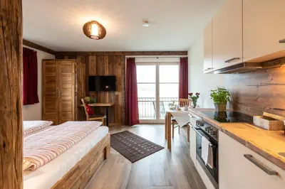 Küche/Küchenzeile in der Unterkunft Pension und Appartements Wild