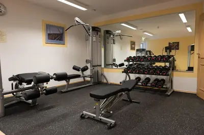 Das Fitnesscenter und/oder die Fitnesseinrichtungen in der Unterkunft Glasl's Landhotel
