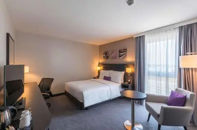 Ein Bett oder Betten in einem Zimmer der Unterkunft Hilton Garden Inn Munich City West