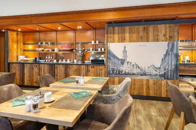 Ein Sitzbereich in der Unterkunft Bayerischer Hof