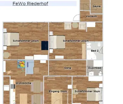 Grundriss der Unterkunft Riederhof
