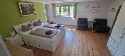 Ein Sitzbereich in der Unterkunft Riederhof