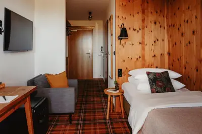 Ein Bett oder Betten in einem Zimmer der Unterkunft Hotel Bussi Baby