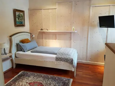 Ein Bett oder Betten in einem Zimmer der Unterkunft Kaiser's Landhaus