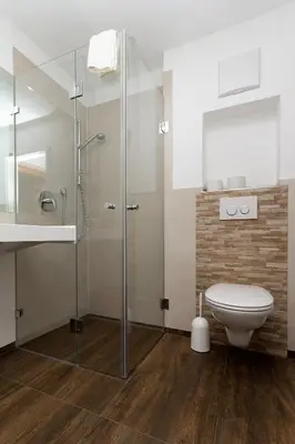 Ein Badezimmer in der Unterkunft Landhotel Die Waldschänke