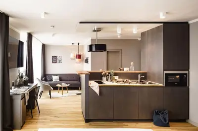 Küche/Küchenzeile in der Unterkunft Bold Hotel München Zentrum