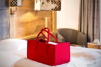 Ein Bett oder Betten in einem Zimmer der Unterkunft Landgasthof Schmuck