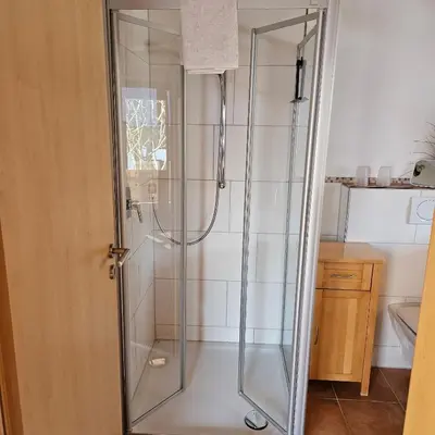 Ein Badezimmer in der Unterkunft Ferienhaus Beyer