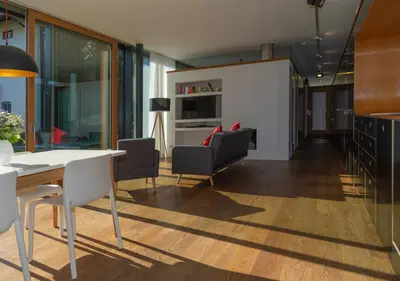 Ein Sitzbereich in der Unterkunft Zeitraumferien