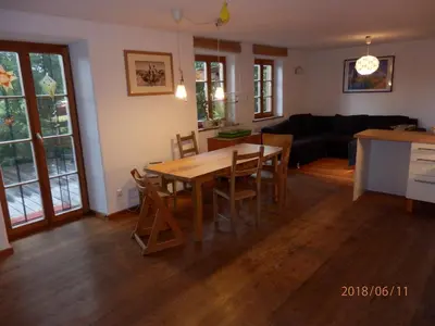 Ein Sitzbereich in der Unterkunft Prälatenstraße 10