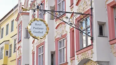 Ein Zertifikat, Auszeichnung, Logo oder anderes Dokument, das in der Unterkunft Hotel Paulanerstuben ausgestellt ist