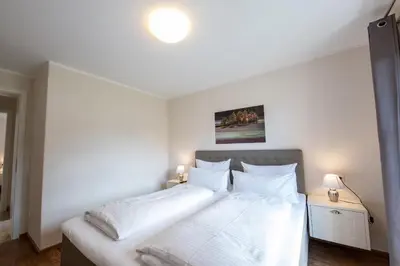 Ein Bett oder Betten in einem Zimmer der Unterkunft Fernweh