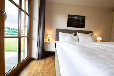 Ein Bett oder Betten in einem Zimmer der Unterkunft Fernweh
