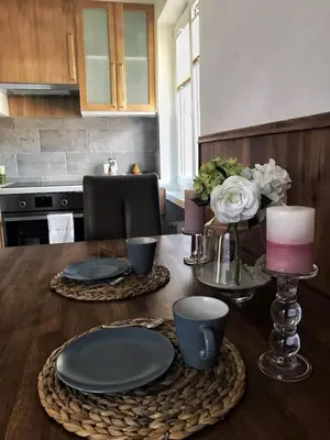 Küche/Küchenzeile in der Unterkunft Golden GaPa Central Large Family Apartment 24