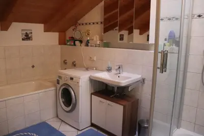 Ein Badezimmer in der Unterkunft Ferienwohnung Pferdehof Pankratz