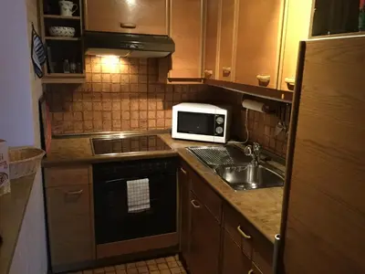 Küche/Küchenzeile in der Unterkunft Apartements Ingrid Unhoch-Raggl