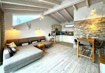 Ein Sitzbereich in der Unterkunft Ana's Landhaus auch für Monteure