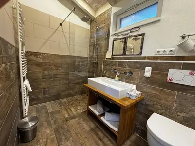 Ein Badezimmer in der Unterkunft Ana's Landhaus auch für Monteure