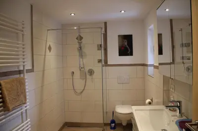 Ein Badezimmer in der Unterkunft Bucherhof