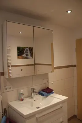 Ein Badezimmer in der Unterkunft Bucherhof
