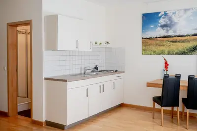 Küche/Küchenzeile in der Unterkunft Hotel Donau-Ries