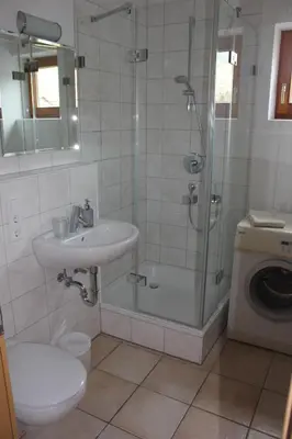 Ein Badezimmer in der Unterkunft Ferienwohnungen Almrausch