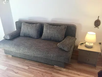 Ein Sitzbereich in der Unterkunft Bavarian Holiday Home - A94 Autobahn