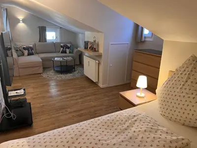 Ein Sitzbereich in der Unterkunft Ferienwohnung Giacomelli 2