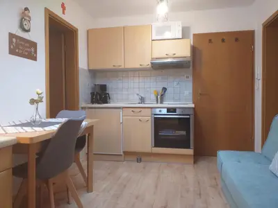 Küche/Küchenzeile in der Unterkunft Paulhuberhof