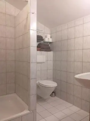Ein Badezimmer in der Unterkunft Paulhuberhof