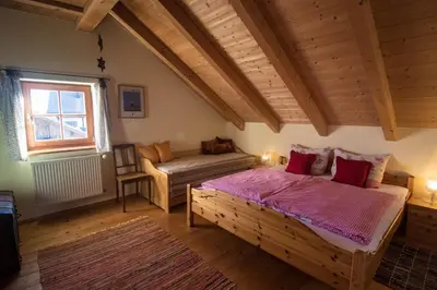 Ein Bett oder Betten in einem Zimmer der Unterkunft Ferienwohnung Amato