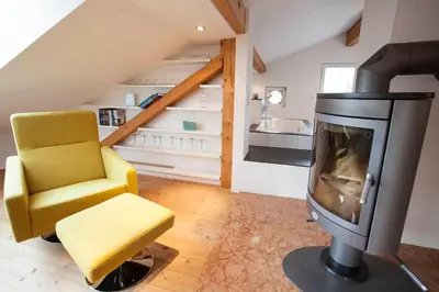 Küche/Küchenzeile in der Unterkunft Auszeit Maisonette