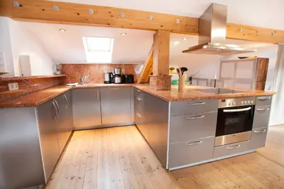 Küche/Küchenzeile in der Unterkunft Auszeit Maisonette