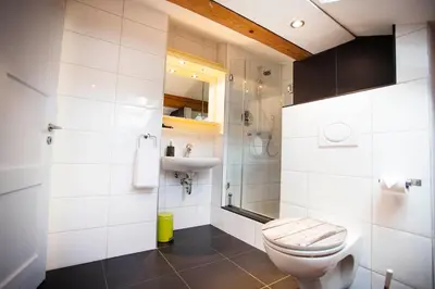 Ein Badezimmer in der Unterkunft Auszeit Maisonette