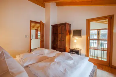 Ein Bett oder Betten in einem Zimmer der Unterkunft Haus am Katzenbach