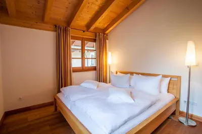 Ein Bett oder Betten in einem Zimmer der Unterkunft Haus am Katzenbach