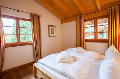 Ein Bett oder Betten in einem Zimmer der Unterkunft Haus am Katzenbach