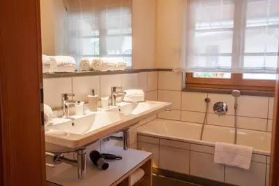 Ein Badezimmer in der Unterkunft Haus am Katzenbach