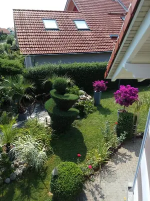 Ein Garten an der Unterkunft Ferienwohnung Henry im schönen Allgäu