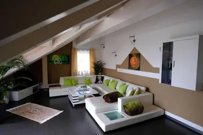 Ein Sitzbereich in der Unterkunft Ferienwohnung Henry im schönen Allgäu