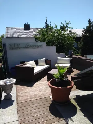 Ein Sitzbereich in der Unterkunft Ferienwohnung