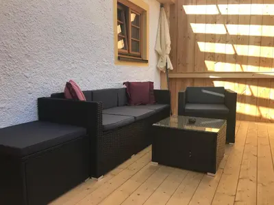Ein Sitzbereich in der Unterkunft mein Quartier
