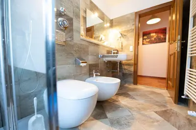 Ein Badezimmer in der Unterkunft Kleeblatt
