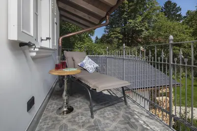 Ein Balkon oder eine Terrasse in der Unterkunft Ferienwohnung Chiemsee