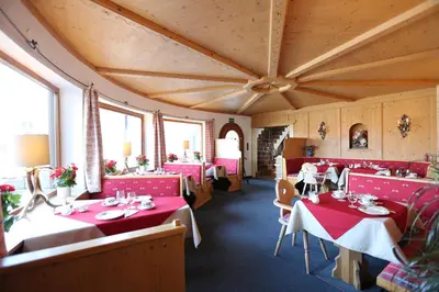 Ein Sitzbereich in der Unterkunft Gästehaus Heimgarten