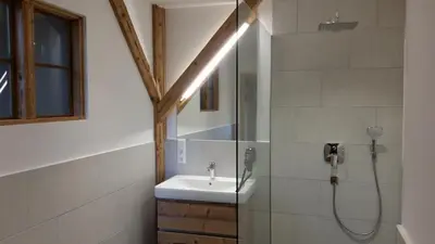 Ein Badezimmer in der Unterkunft Biohof Unterstadl