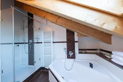 Ein Badezimmer in der Unterkunft Bergzauber