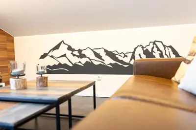 Ein Sitzbereich in der Unterkunft Ausblick